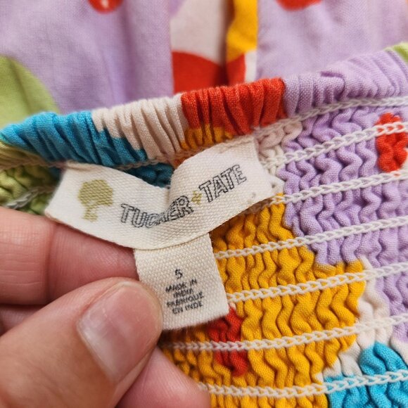 Tucker + Tate Floral Jumpsuit Wide Leg Colorful Summer Dress Girls 5 - Picture 5 of 7